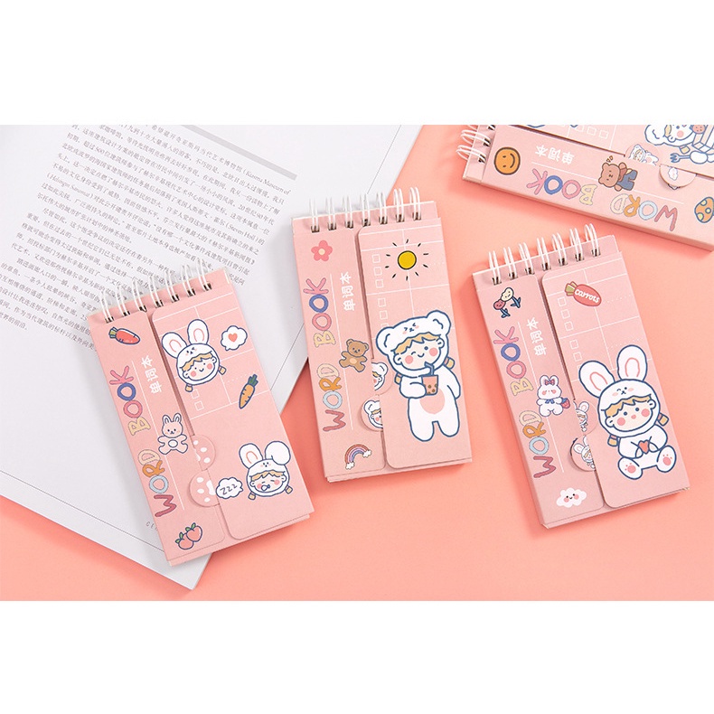 [Mã LIFEXANH03 giảm 10% đơn 500K] Sổ tay cute 80 trang học từ vựng tiếng anh HAKI, sổ ghi chú nhiều mẫu xinh xắn