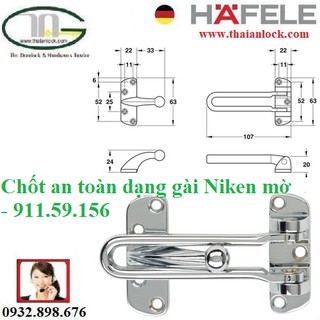 Chốt an toàn dạng gài Niken mờ - 911.59.156