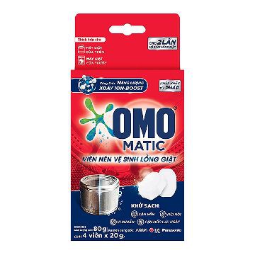 Viên Tẩy Lồng Máy Giặt Omo 80g (4 Viên x 20g)