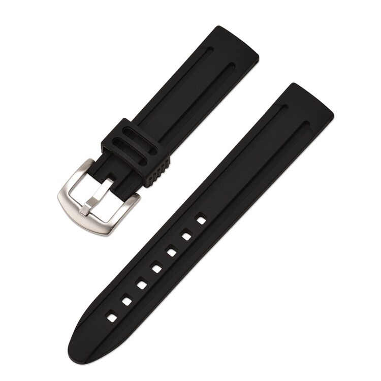 Dây Đeo Đồng Hồ Thể Thao Bằng Cao Su Silicon Mềm Chống Thấm Nước Dài 18/20/22/24mm