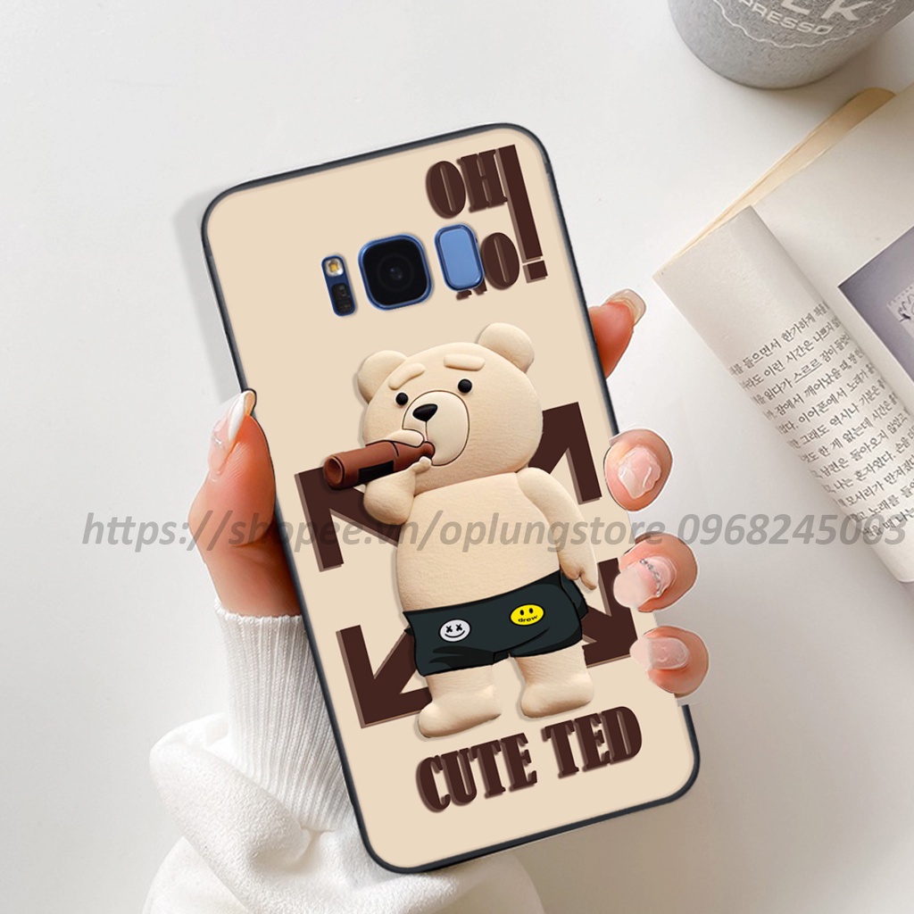 Ốp lưng Samsung S8 / S8 Plus / S8+ in hình 3D gấu cute cool ngầu giả nổi.