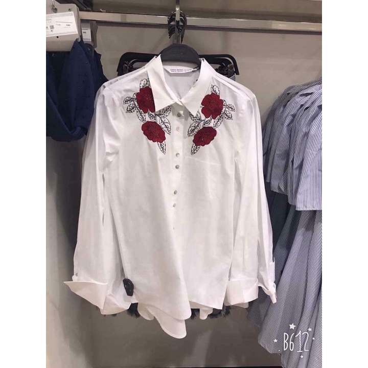 ÁO SƠ MI THÊU HỌA TIẾT HOA ZARA  SĂN SALE.