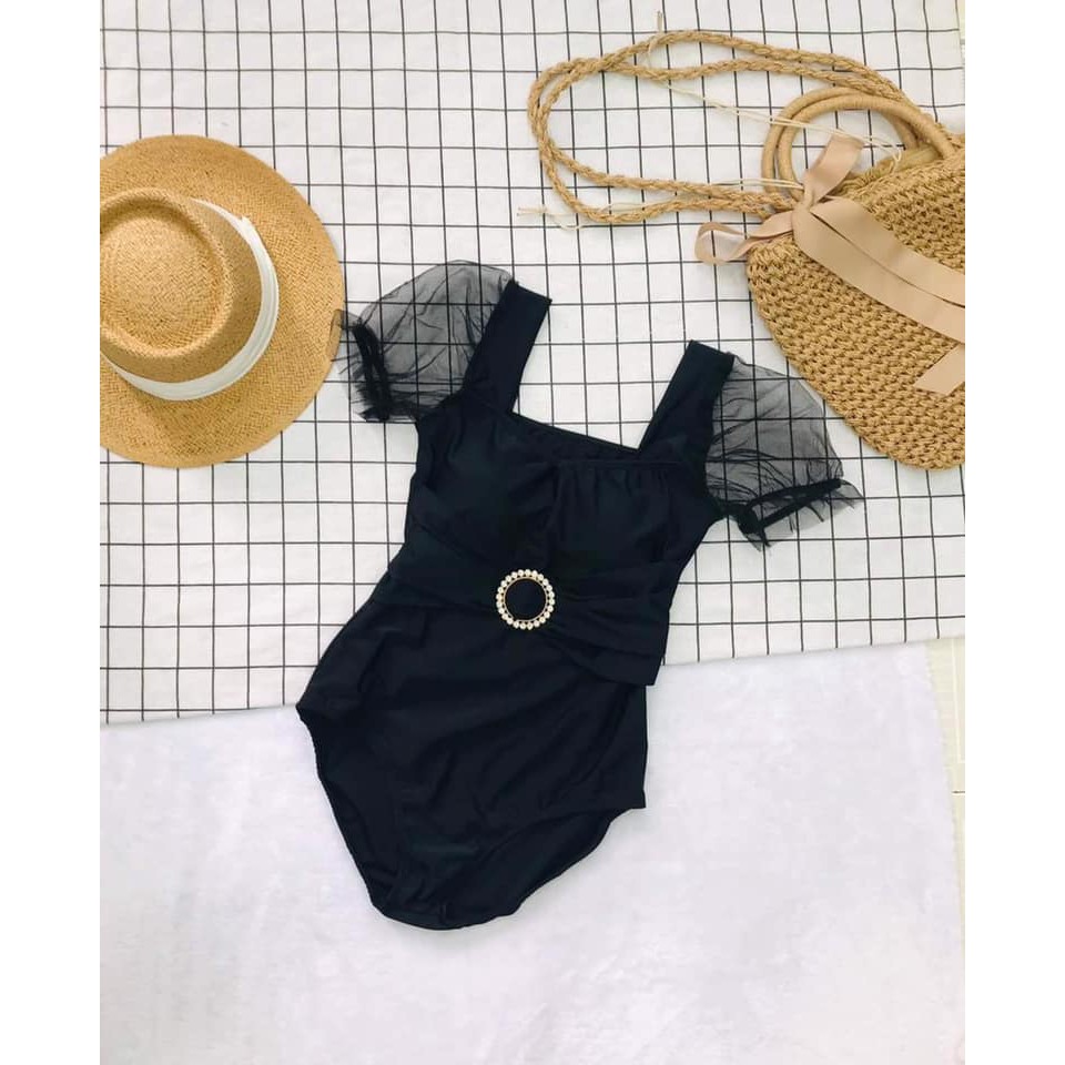 Đồ bơi bikini liền mảnh ống tay ren nữ tính kín đáo siêu đẹp mặc đi biển ( Ảnh chụp thật 100%) | BigBuy360 - bigbuy360.vn