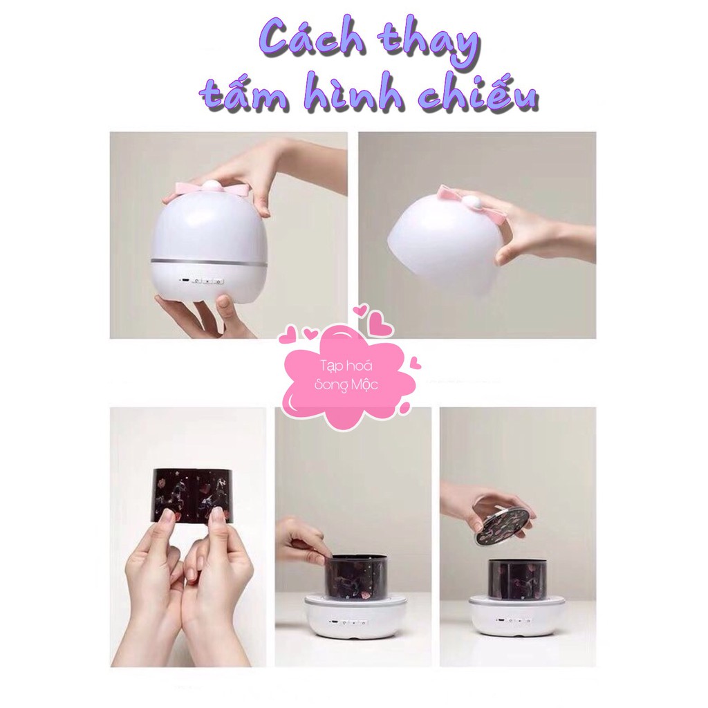 Đèn chiếu trần đèn led xoay tự động chiếu ngàn sao bluetooth phát nhạc đèn ngủ đèn trang trí