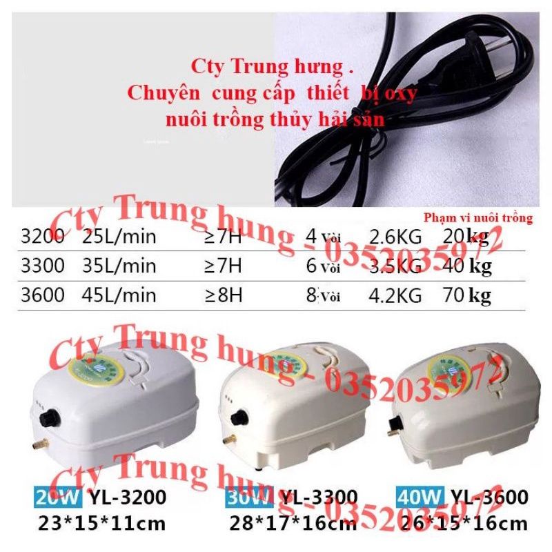 Máy sủi khí, sục khí oxy tích điện B3200, B3300, B3600, B2800