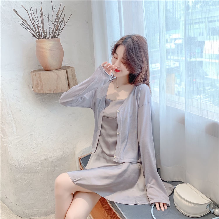 Áo Khoác cardigan Dệt Kim Mỏng Dáng Ngắn Chống Nắng Thời Trang Mùa Hè Cho Nữ