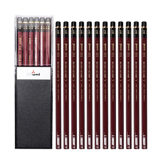 Bút chì gỗ Hi-Uni 22 độ đậm Mitsubishi Wooden Pencil ( 1 cây)