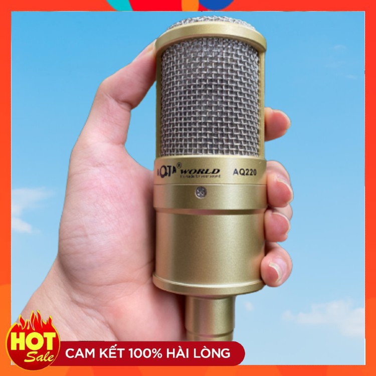 Mic thu âm AQ220  Freeship Micro thu âm AQTA AQ220 hát livestream , thu âm độ bắt âm cực cao . Bảo hành 12 tháng