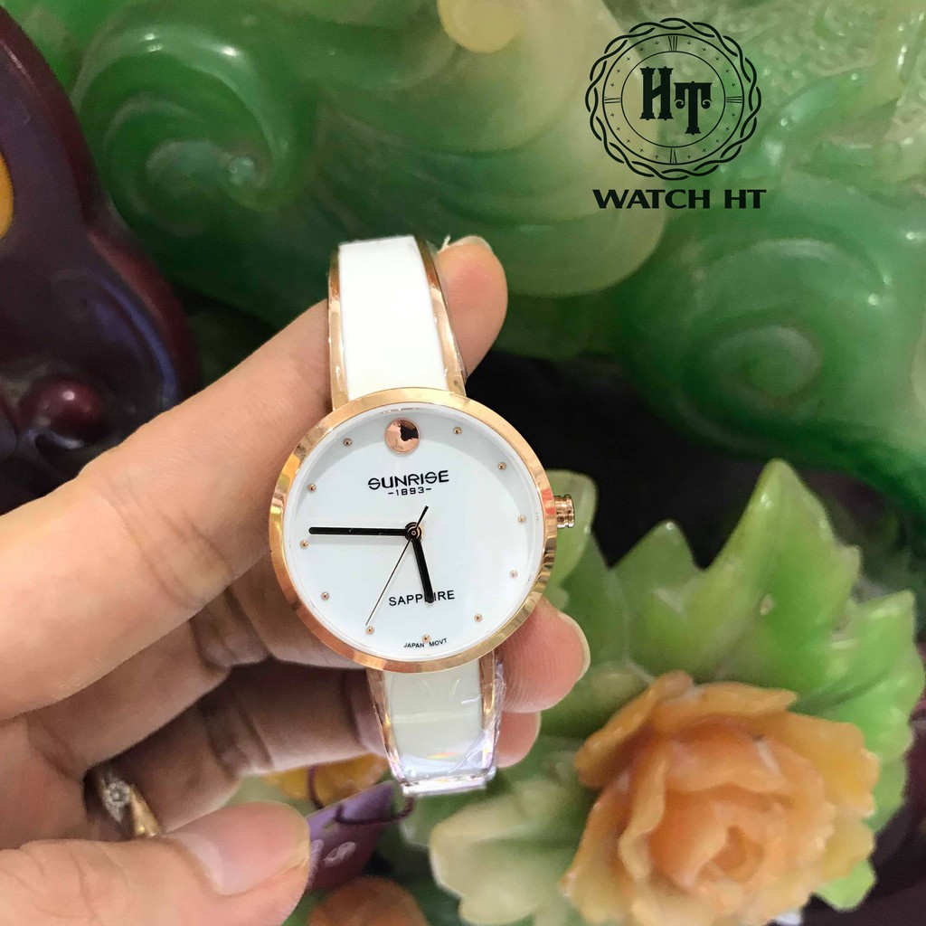 Đồng hồ nữ SUNRISE 9968SA Vành Đá sang trọng quý phái Kính Sapphire chống xước chống nước tuyệt đối | BigBuy360 - bigbuy360.vn