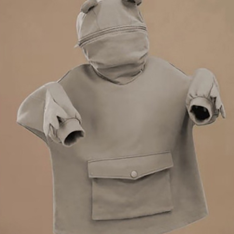 IELGY    Áo Khoác Nhung Dài Trung Bình Thiết Kế Hình Ếch Dễ Thương Thời Trang Thu Đông Cho Nữ