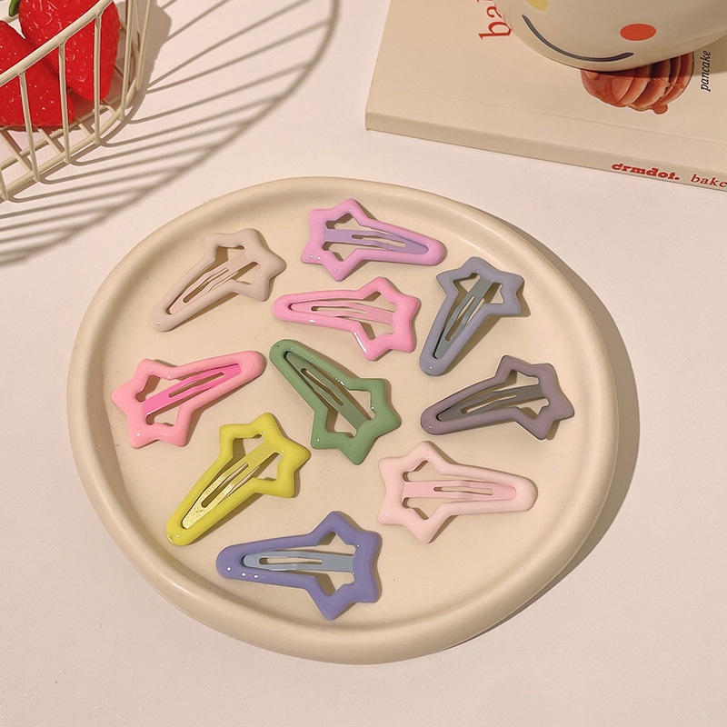 kẹp tóc ngôi sao Kẹp Tóc Hình Trái Tim Nhiều Màu Sắc Dễ Thương Cho Bé Gái