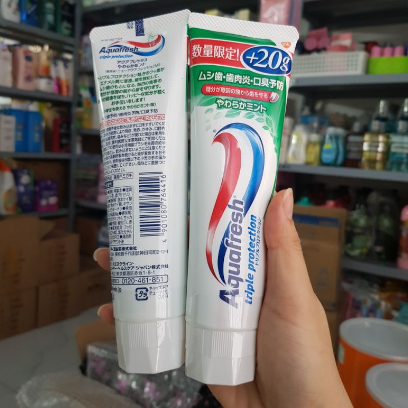 Kem đánh răng Aquafresh phòng ngừa sâu răng hôi miệng nhật 160gr