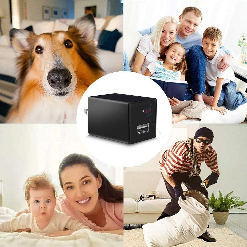 Camera cốc sạc điện thoai, kết nối wifi xem từ xa Camera Wifi mini chống trộm kiêm cốc sạc USB góc nhìn 120 độ ,camera