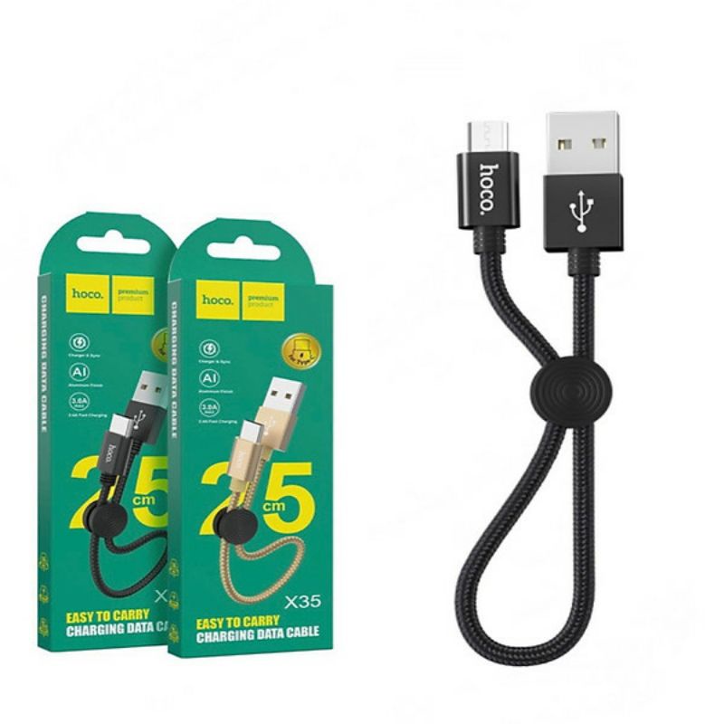 (Type C ) Cáp sạc nhanh 3.0a 25cm hoco x35