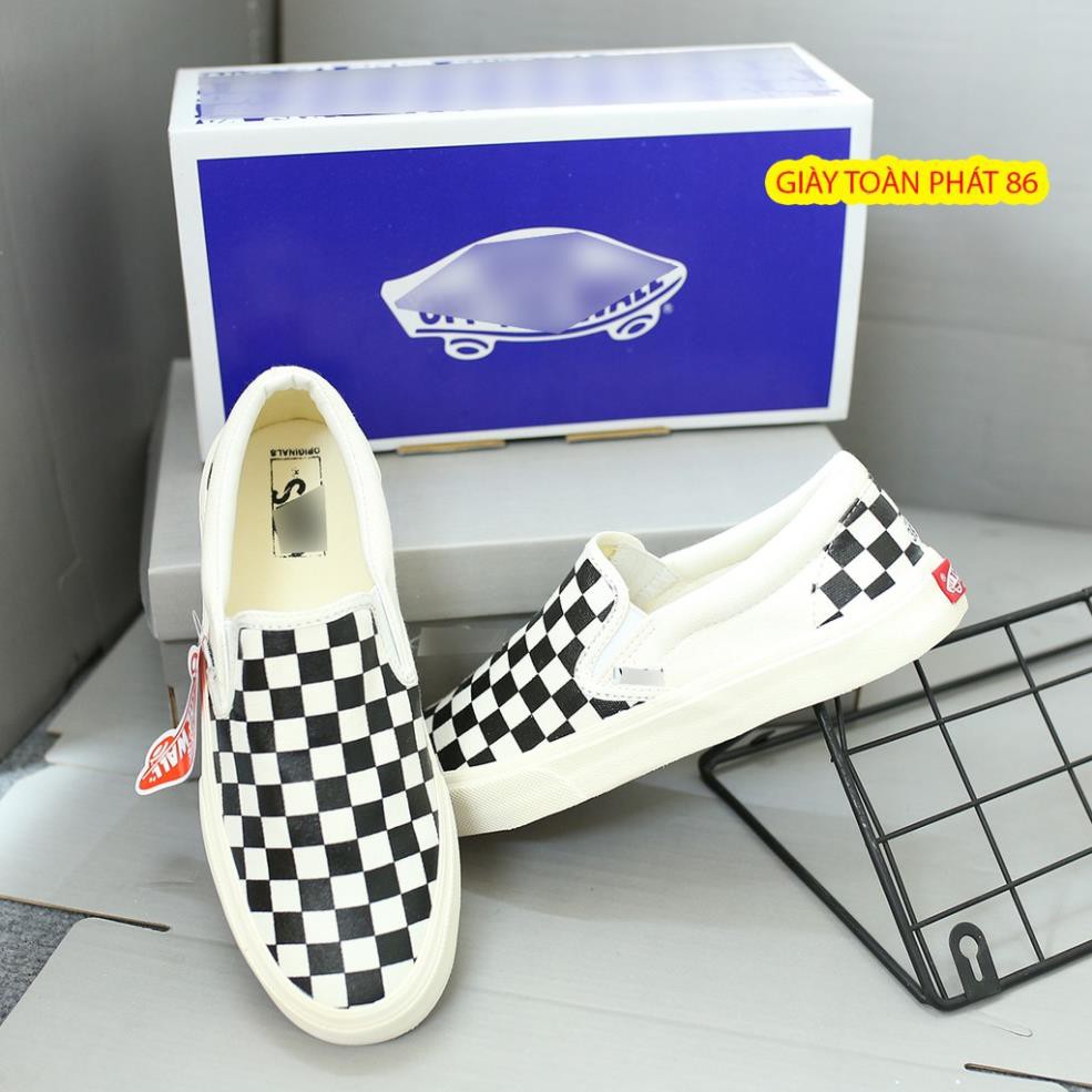 ✅ xả kho✅Giày van caro nam nữ, giày lười vải slip on chất liệu canvas dày dặn thoáng khí fuil box bill