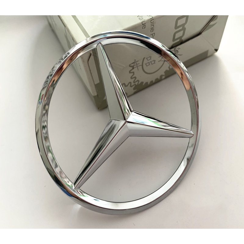 Nhãn dán 90mm 3M Mercedes-Benz Trunk Chrome Star Biểu tượng Huy hiệu Logo
