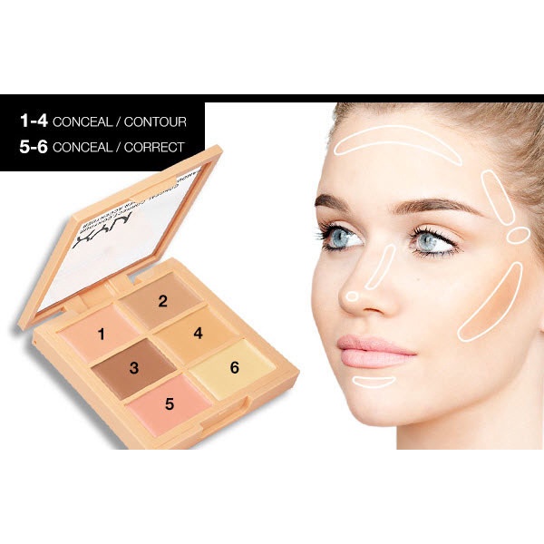 Bảng che khuyết điểm tạo khối Nyx Conceal Correct Contour