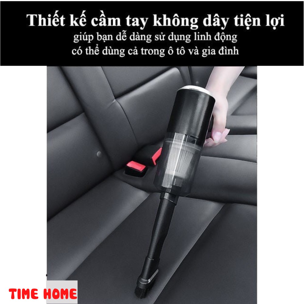 Máy hút bụi ô tô , máy hút sạc USB không dây mini cầm tay lực hút mạnh TIME HOME | BigBuy360 - bigbuy360.vn