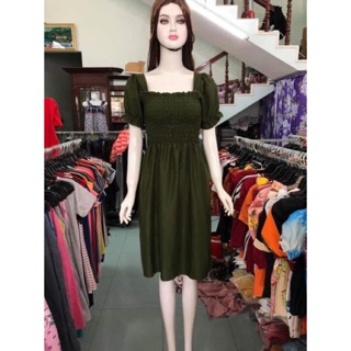 Đầm nhún có tay