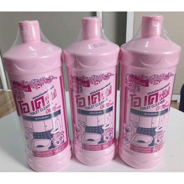 Nước tẩy Okey Pink Thái Lan 960ml, sạch bóng, k mùi hôi