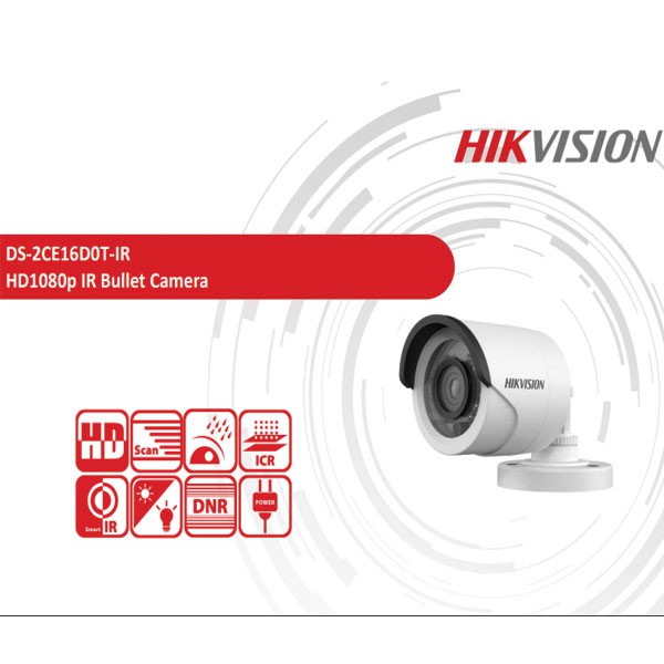 Camera HD-TVI hồng ngoại 2.0 Megapixel HIKVISION DS-2CE16D0T-IR - Hàng chính hãng