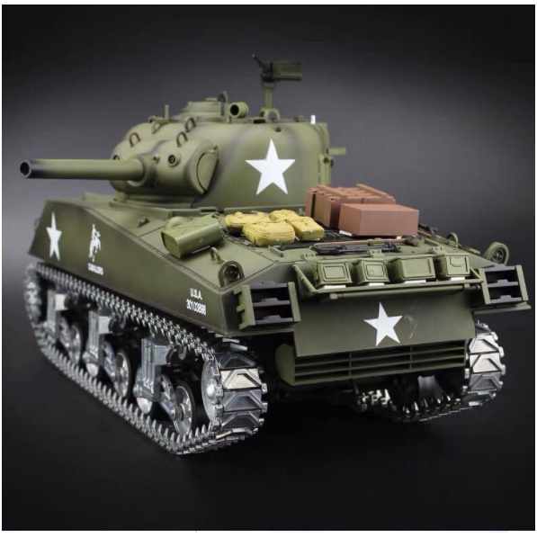 Xe tăng điều khiển Henlong 1:16 USA M4A3 7.0 Nhả Khói Băn Đan Âm Thanh Như Thật
