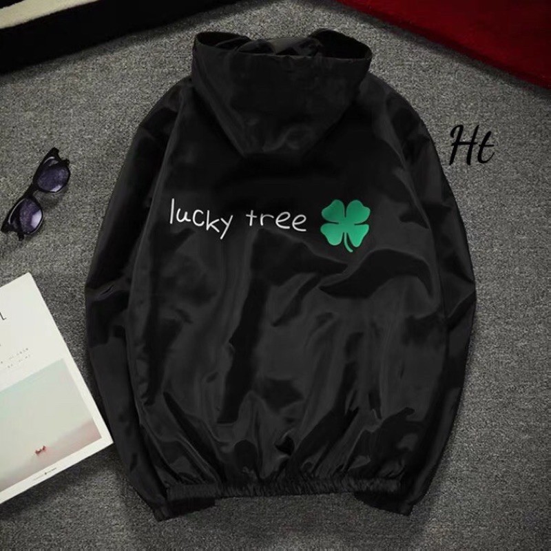 Áo khoác gió dù nhẹ 1 lớp lucky tree