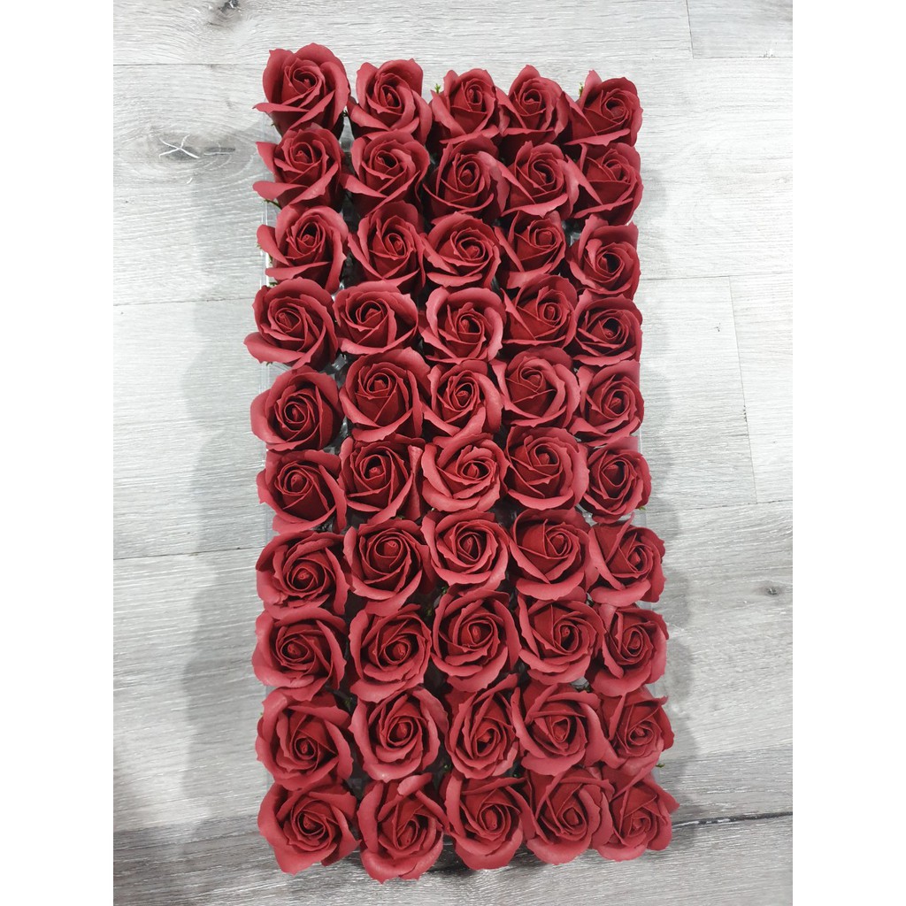 hộp hoa hồng sáp 50 bông màu tím
