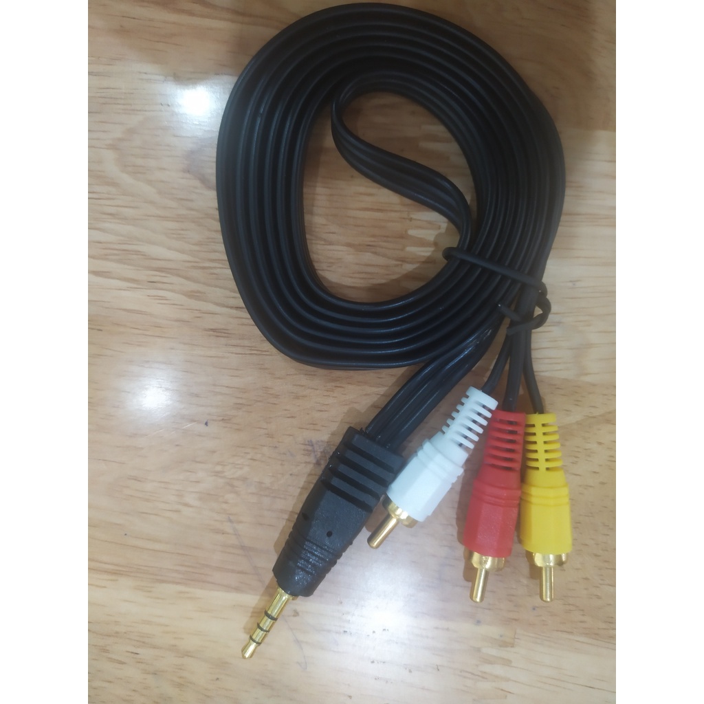 Cáp Chuyển 3.5mm Đực Sang 3 RCA Đực Dài 1.5m