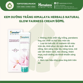 Kem dưỡng Himalaya Herbals Natural Glow Fairness Cream dưỡng da trắng hồng, mờ thâm nám
