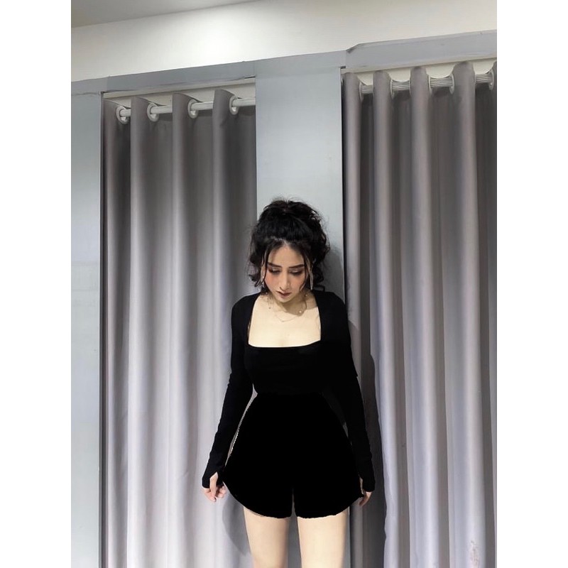 jum ngắn cổ vuông