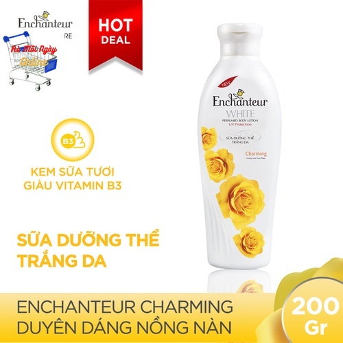 Sữa Dưỡng Thể Trắng Da Enchanteur White Charming/ Delightful 200g