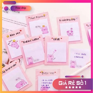 Giấy Nhớ Giấy Ghi Nhớ Giấy Ghi Chú Giấy Note Hình Heo Hồng Dễ Thương Siêu Cute phukienvppbinhduong