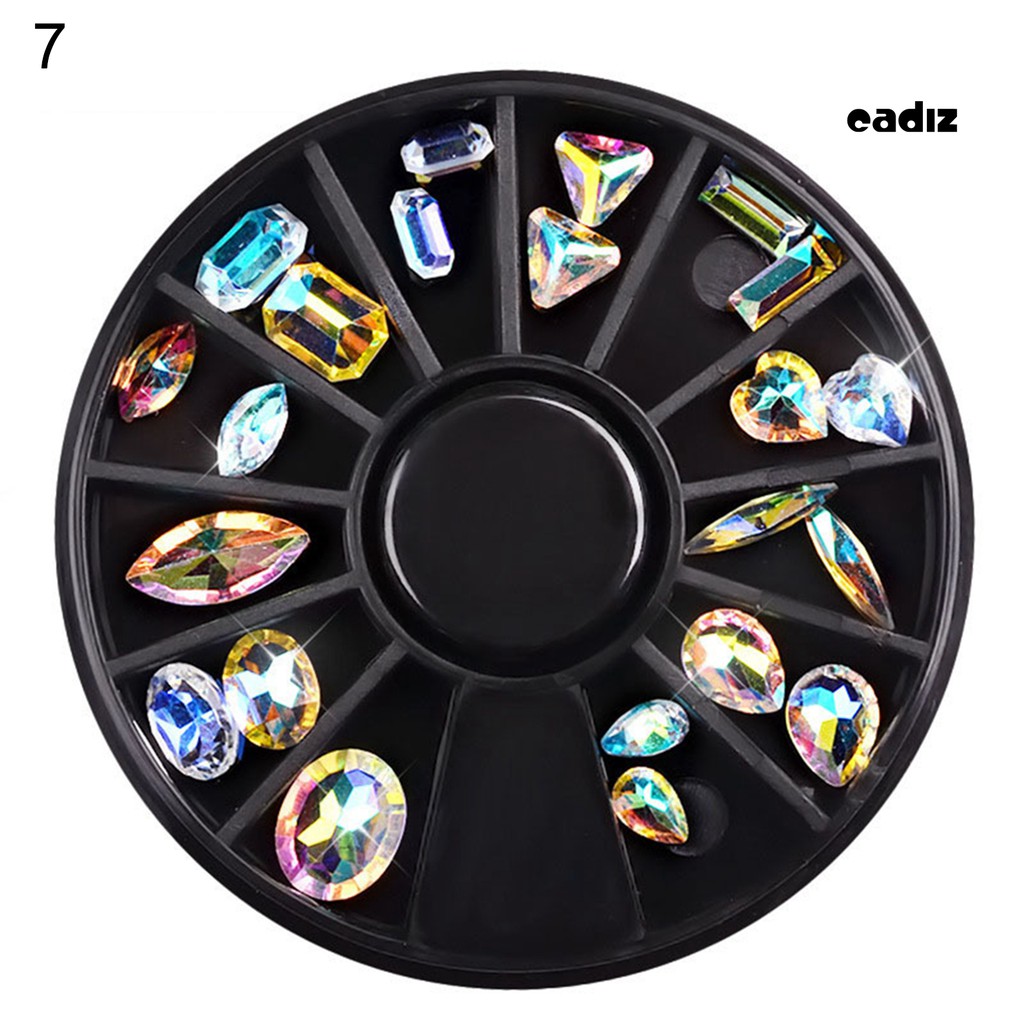 Hộp kim cương nhân tạo 3D trang trí móng tay