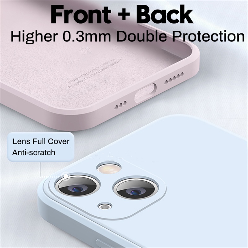 Ốp điện thoại silicone mềm màu kẹo chống sốc thích hợp cho Iphone 13 Pro Max 13 Mini 13 Pro