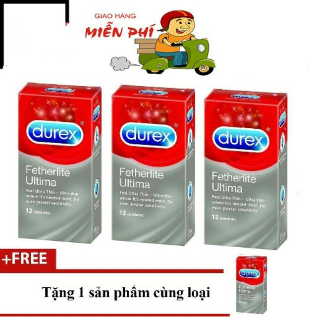 { Có che tên SP } Combo 03 hộp bcs durex tặng thêm 1 hộp cùng loại