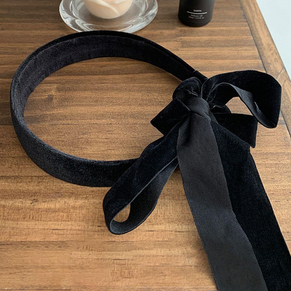 Băng Đô Cài Tóc Đính Nơ Ruy Băng Thời Trang Thu Đông Cho Nữ