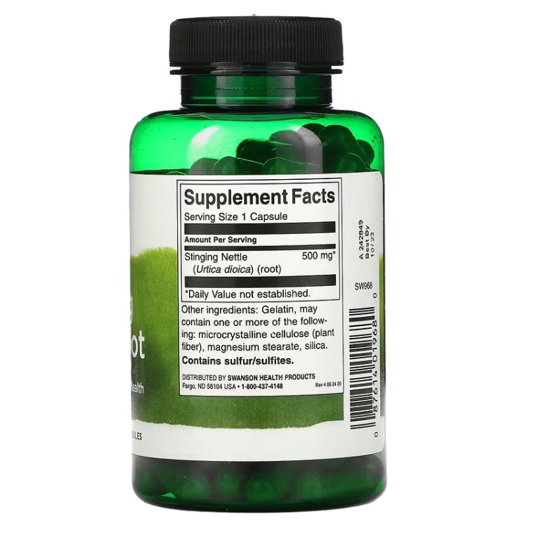 Swanson Premium Stinging Nettle Root | Gốc Rễ Cây Tầm Ma Hỗ Trợ Chức Năng Đường Tiết Niệu