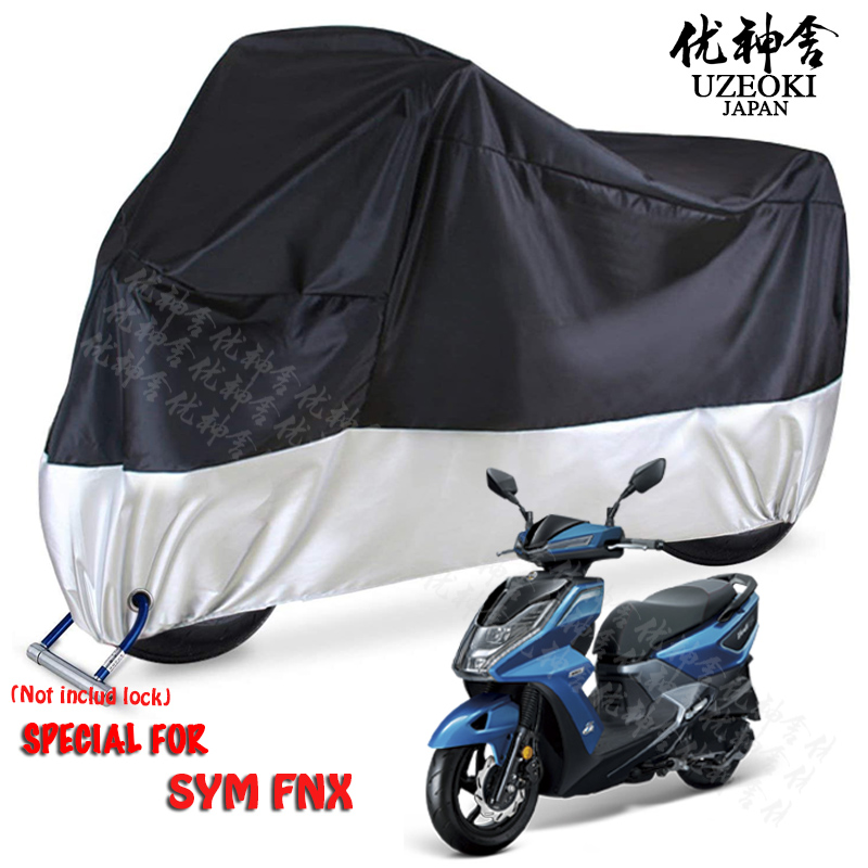 UZEOKI  SYM FNX Motorcyle Cover Motorbike Cover Nắp đậy xe máy Nắp đậy xe máy Nắp che xe máy Xe máy chống thấm nước che mưa che moto Selimut Động cơ Mưa Chống thấm Bụi Bụi UV Vỏ bảo vệ động cơ Sarung Motor Sarung Motor