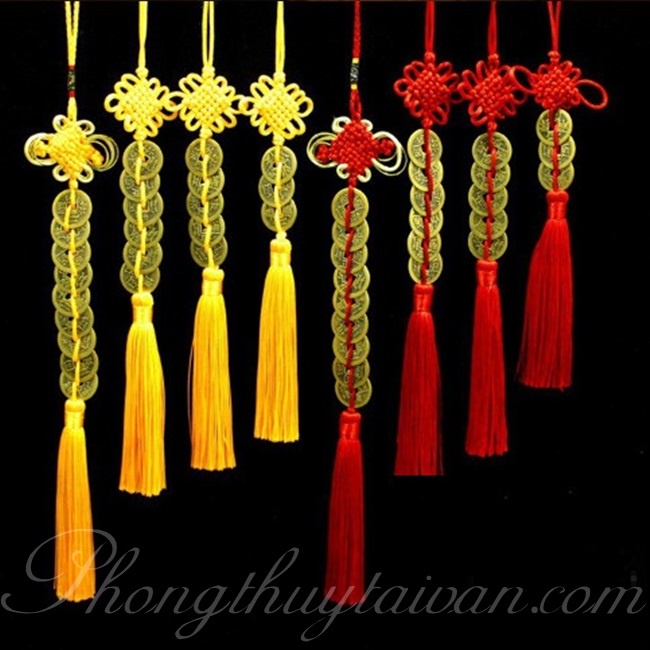 Dây xu Tam tài  - treo xe, treo cửa, mix linh vật, ......
