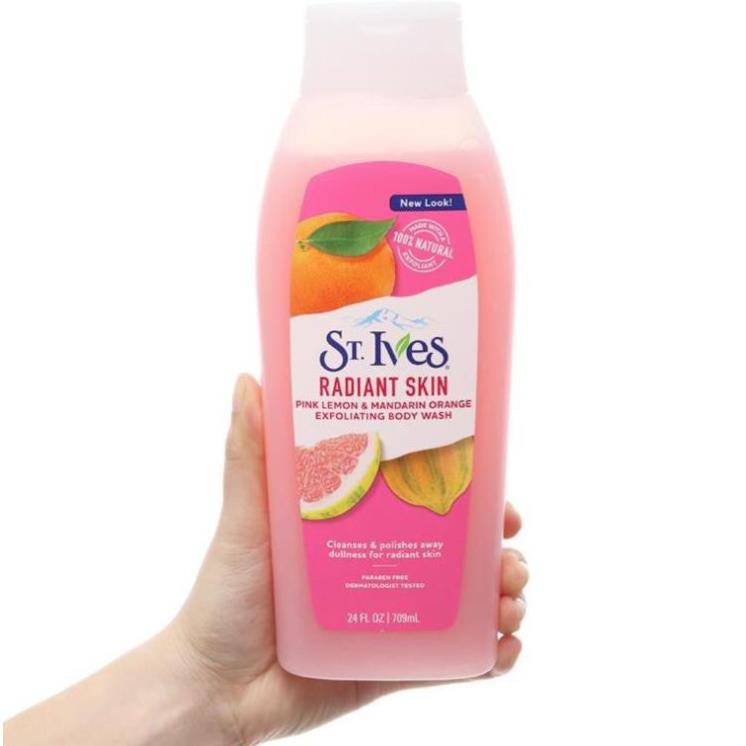 Sữa tắm làm sáng da Hương Cam Chanh St. Ives Even & Bright body wash 709ml