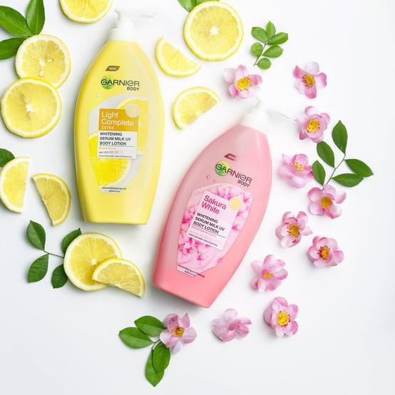 (Hàng Mới Về) Serum Garnier Sakura Làm Trắng Hồng Da Chống Tia Uv - 400ml