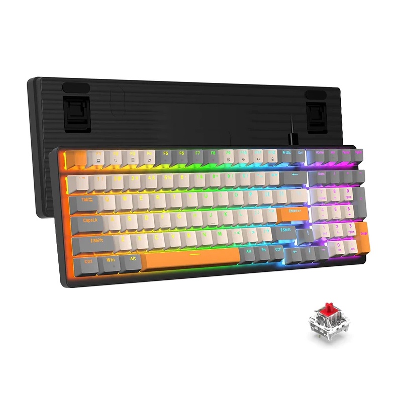 Bàn phím cơ red switch gaming ZIYOULANG K3 loại 87 KEYS - led đa màu 10 chế độ tuỳ chỉnh