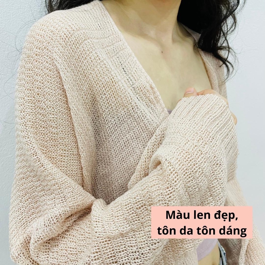 Áo Khoác Cadigan Len Mỏng Cho Nữ Phong Cách Hàn Quốc Phù Hợp Đi Biển, Đi Đà Lạt TOPBRA