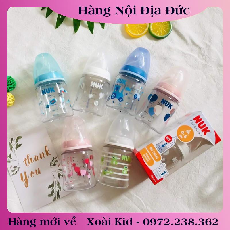 [auth] Bình Sữa Cảm Biến Nhiệt Nuk PP 150Ml / 300Ml Núm Silicone - Nội địa Đức Đủ Bill [Hot]