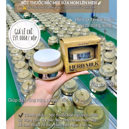 𝐁𝐎̣̂𝐓 𝐓𝐇𝐔𝐎̂́𝐂 𝐁𝐀̆́𝐂 𝐌𝐈𝐗 𝐒𝐔̛̃𝐀 𝐍𝐎𝐍 𝐋𝐄̂𝐍 𝐌𝐄𝐍 soHerbs ủ tẩy toàn thân giúp da trắng mịn, cấp ẩm, tái tạo da