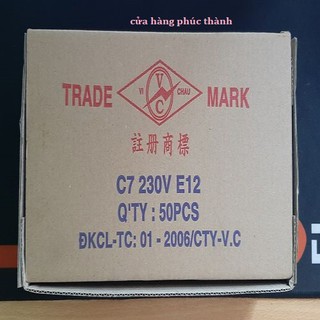 Bóng đèn trái ớt đỏ E12 10 bóng