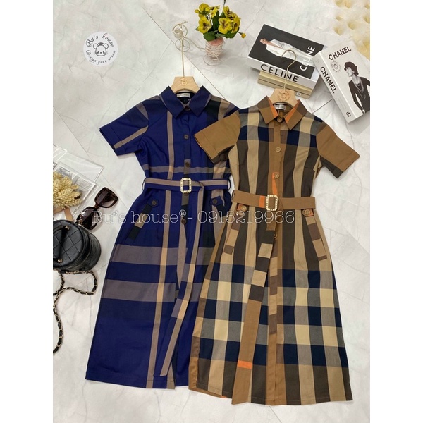 Váy kẻ Bbr túi thật .