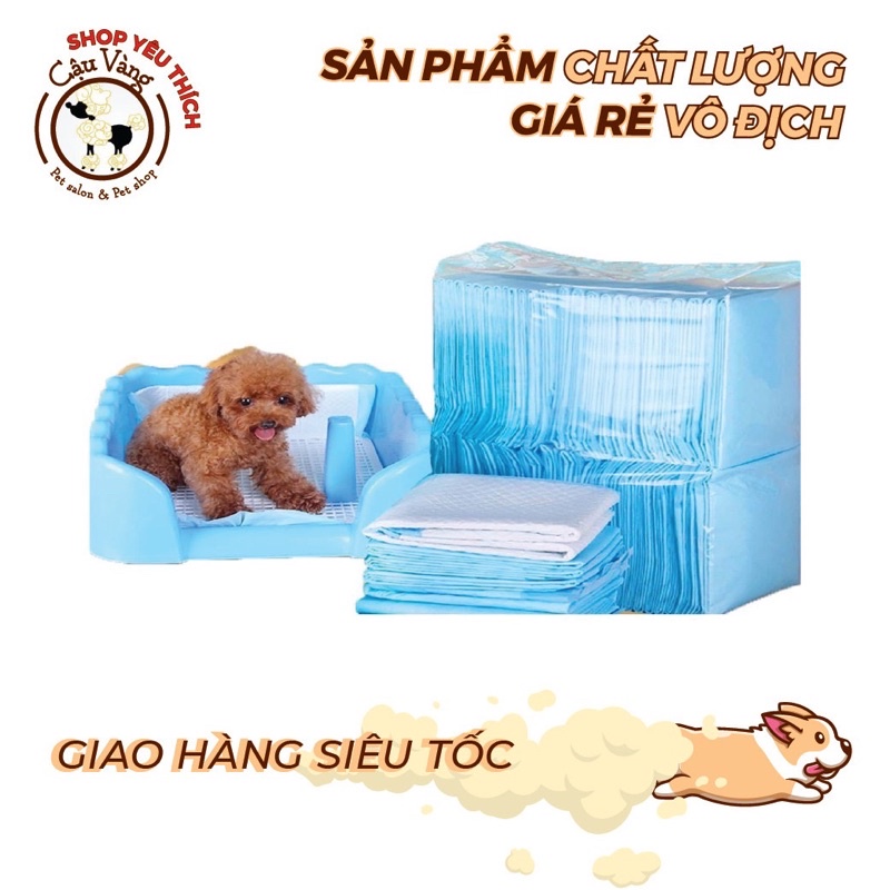 Tã lót cho chó mèo đi vệ sinh vào khay, chuồng bằng giấy siêu thấm hút