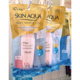 [ Phiên Bản Mới ] Gel chống nắng dưỡng da trắng mịn - Sunplay Skin Aqua Silky White Gel 30g